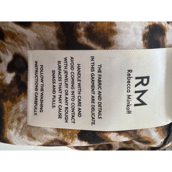 Rebecca Minkoff‎ Leopard Print Button-Down Shirt Chic Animal Pattern 2X - Picture 6 of 7